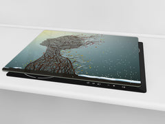 Glass stove top 60D19: Tree face