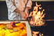 Küchenbrett aus Hartglas und Kochplattenabdeckung; D03 Fire Series: Texture 95