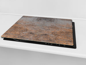 Chopping Board -  Impact & Scratch Resistant - Glass Cutting Board D24 Rusted textures Series: Rusty rock stone