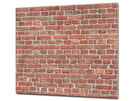 KITCHEN BOARD & Induction Cooktop Cover – Glass Pastry Board D25 Textures and tiles 1 Series: Classic red brick pattern