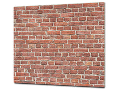 KITCHEN BOARD & Induction Cooktop Cover – Glass Pastry Board D25 Textures and tiles 1 Series: Classic red brick pattern