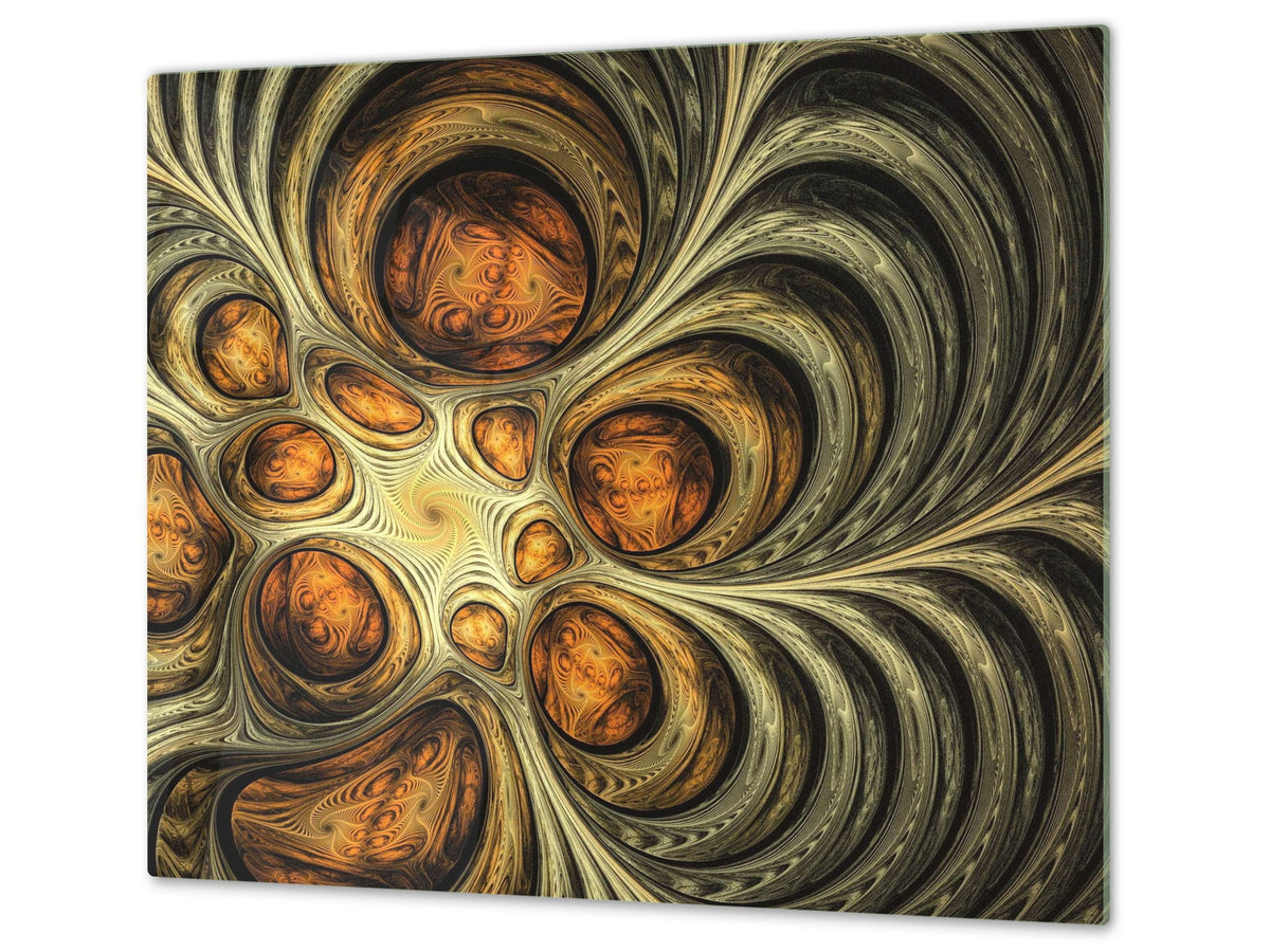 Tempered GLASS Kitchen Board – Impact & Scratch Resistant D10A Textures Series A: Abstract art 37