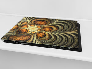Tempered GLASS Kitchen Board – Impact & Scratch Resistant D10A Textures Series A: Abstract art 37