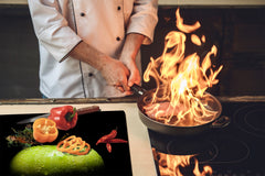 KITCHEN BOARD & Induction Cooktop Cover  D07 Fruits and vegetables: Apple 1