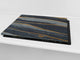 Chopping Board - Worktop saver and Pastry Board - Glass Cutting Board D23 Colourful abstractions: Dark-blue marble