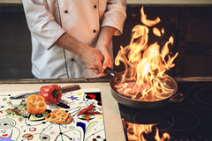 Glass Cutting Board 60D15: Colorful eye