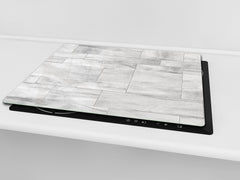 KITCHEN BOARD & Induction Cooktop Cover – Glass Pastry Board D25 Textures and tiles 1 Series: Grey irregularity 2