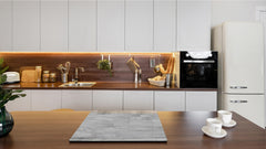 KITCHEN BOARD & Induction Cooktop Cover – Glass Pastry Board D25 Textures and tiles 1 Series: Grey irregularity 2