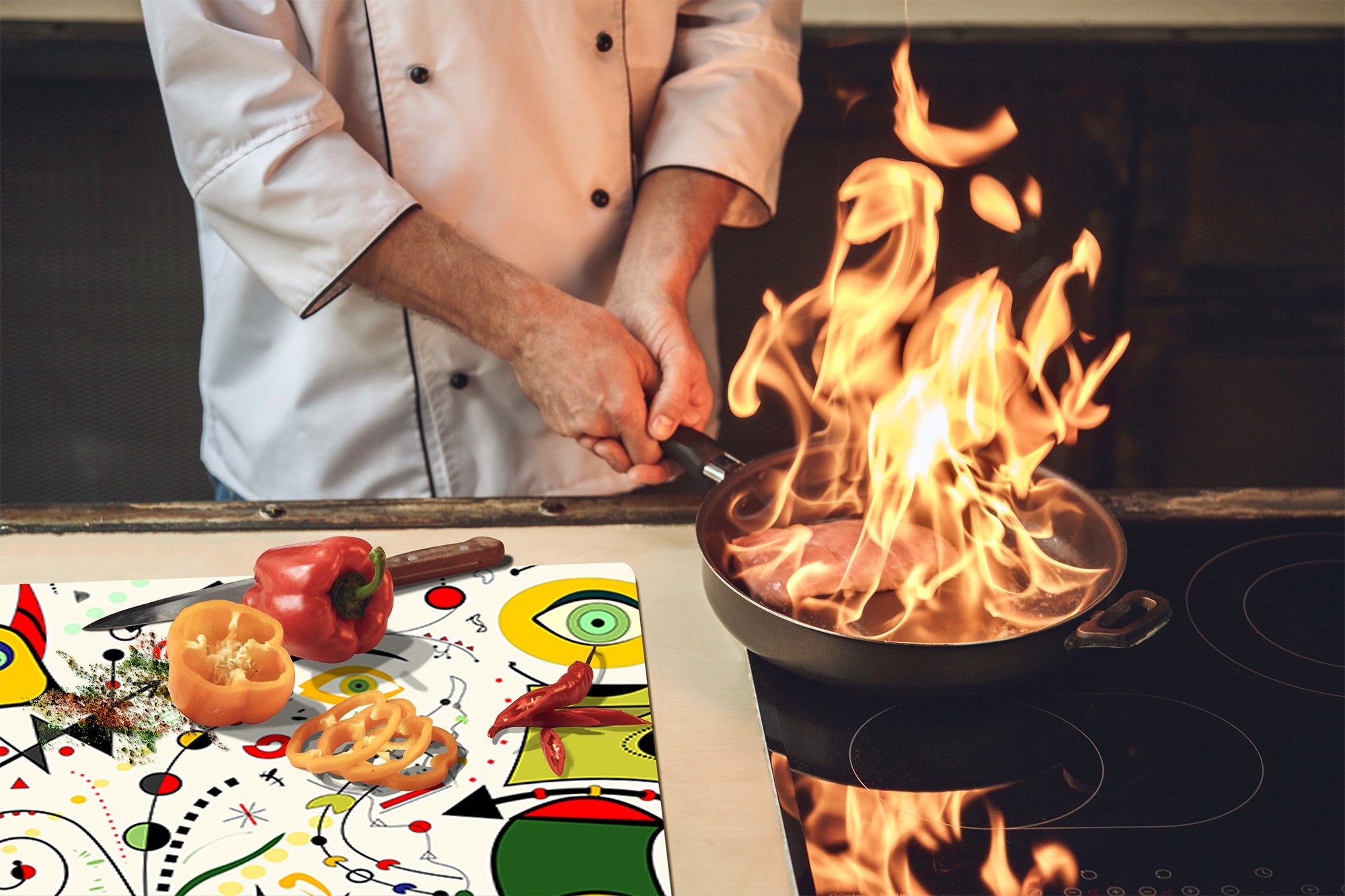 Glass Cutting Board 60D15: Eye theme