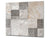 Tempered GLASS Kitchen Board – Impact & Scratch Resistant D27 Vintage leaves and patterns Series: Stone mosaic background
