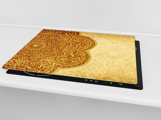 Glass stove top 60D21: Moroccan rose 1