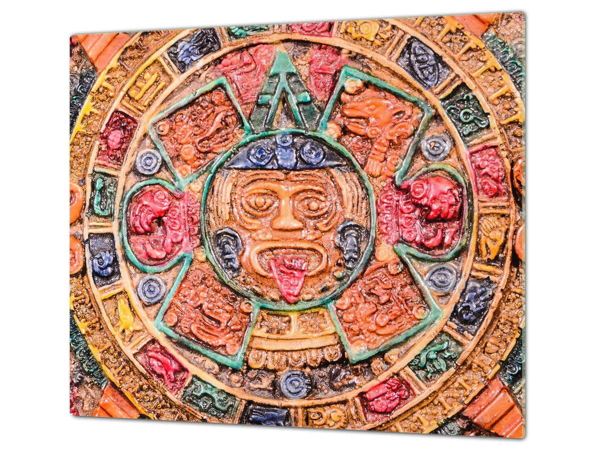 Glass stove top 60D19: Colorful signs