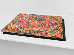 Glass stove top 60D19: Colorful signs