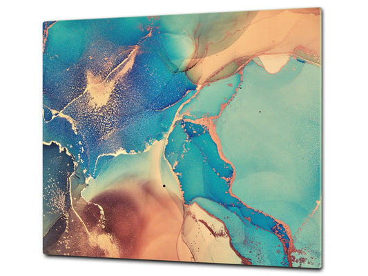 Chopping Board - Worktop saver and Pastry Board - Glass Cutting Board D23 Colourful abstractions: Modern fluid art