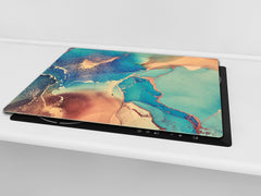 Chopping Board - Worktop saver and Pastry Board - Glass Cutting Board D23 Colourful abstractions: Modern fluid art