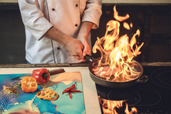 Chopping Board - Worktop saver and Pastry Board - Glass Cutting Board D23 Colourful abstractions: Modern fluid art