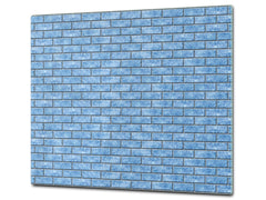 KITCHEN BOARD & Induction Cooktop Cover – Glass Pastry Board D25 Textures and tiles 1 Series: Blue ice texture