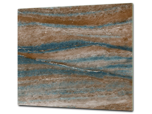 Chopping Board - Induction Cooktop Cover - Glass Cutting Board D22 Marbles 2 Series: Colorfoul stone texture