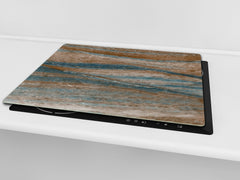 Chopping Board - Induction Cooktop Cover - Glass Cutting Board D22 Marbles 2 Series: Colorfoul stone texture