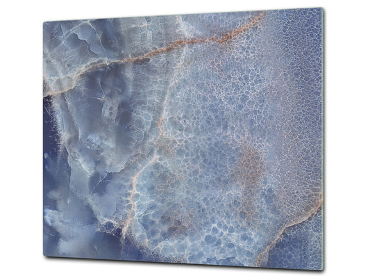 CUTTING BOARD and Cooktop Cover - Impact & Shatter Resistant Glass D21 Marbles 1 Series: Marble dotted surface