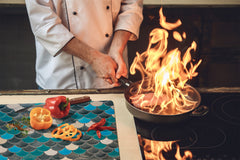 TEMPERED GLASS CHOPPING BOARD – Glass Cutting Board and Worktop Saver Textures and tiles 2 Series: Fish scales pattern