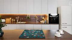 TEMPERED GLASS CHOPPING BOARD – Glass Cutting Board and Worktop Saver Textures and tiles 2 Series: Fish scales pattern
