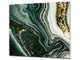 Chopping Board - Worktop saver and Pastry Board - Glass Cutting Board D23 Colourful abstractions: Mesmerising golden powder