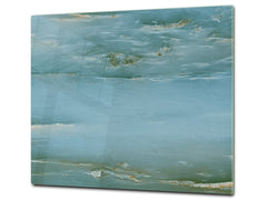 Chopping Board - Induction Cooktop Cover - Glass Cutting Board D22 Marbles 2 Series: Water-like marble