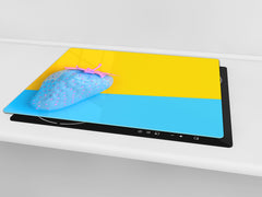 Arbeitsplattenschoner und Nudelbrett 60D02: Blaue Erdbeere