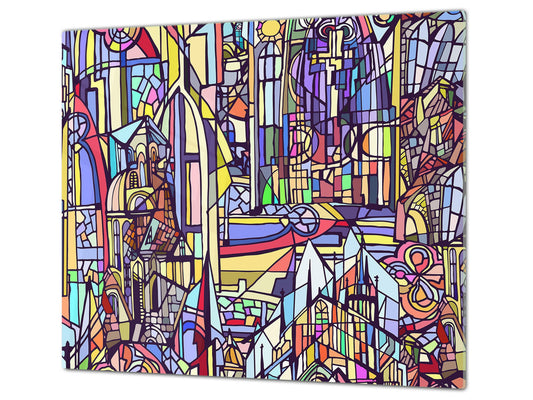 Glass stove top 60D19: Stained glass 2