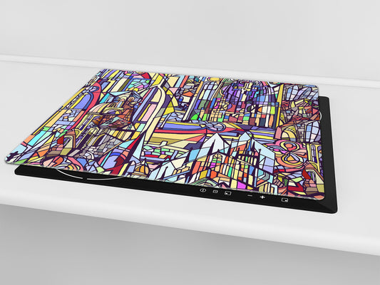 Glass stove top 60D19: Stained glass 2