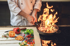 Worktop saver and Pastry Board 60D02: Vegetables on boards