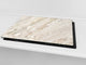 Chopping Board - Induction Cooktop Cover - Glass Cutting Board D22 Marbles 2 Series: Beige breccia marble