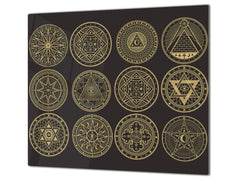 Glass Cutting Board 60D15: Egyptian symbols