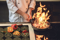 Glass Cutting Board 60D15: Egyptian symbols