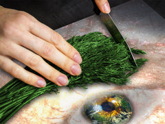 Chopping Board Set - Induction Cooktop Cover – Glass Cutting Board; MEASURES: SINGLE: 60 x 52 cm (23,62” x 20,47”); DOUBLE: 30 x 52 cm (11,81” x 20,47”); D33 Abstract Graphics Series: Eye in midst of galaxy