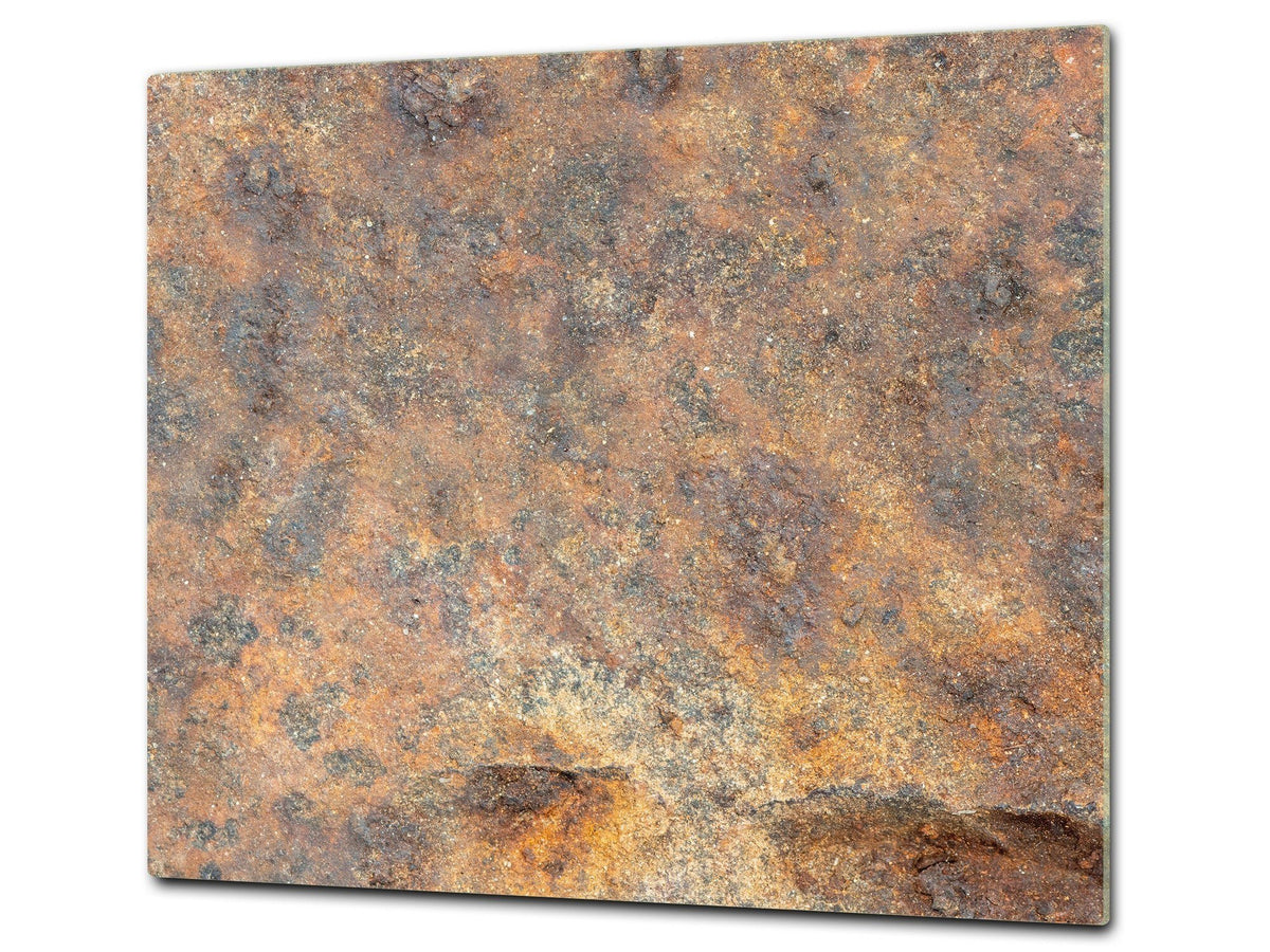 Chopping Board -  Impact & Scratch Resistant - Glass Cutting Board D24 Rusted textures Series: Rusted iron texture