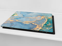 Chopping Board - Worktop saver and Pastry Board - Glass Cutting Board D23 Colourful abstractions: Current of colors