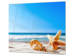 Worktop saver and Pastry Board 60D08: Shells on the beach 2