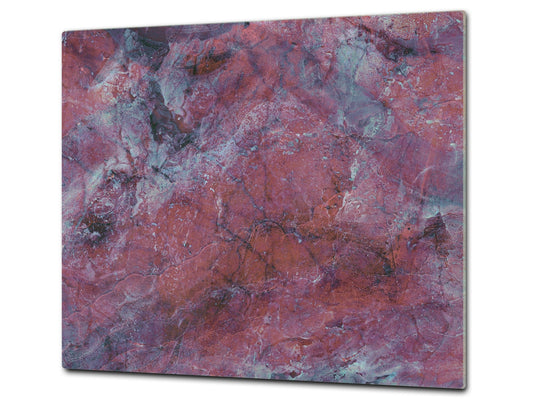 Chopping Board - Induction Cooktop Cover - Glass Cutting Board D22 Marbles 2 Series: Luxury purple