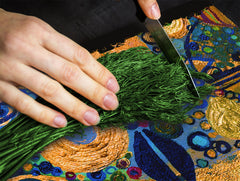 Induction Cooktop Cover –Shatter Resistant Glass Kitchen Board – Hob cover; MEASURES: SINGLE: 60 x 52 cm (23,62” x 20,47”); DOUBLE: 30 x 52 cm (11,81” x 20,47”); D32 Paintings Series: Abstract painting composition