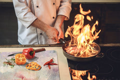 UNIQUE Tempered GLASS Kitchen Board 60D05A: Painting on canvas 1