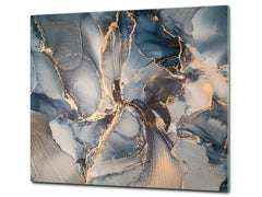 Chopping Board - Worktop saver and Pastry Board - Glass Cutting Board D23 Colourful abstractions: Fluid art painting