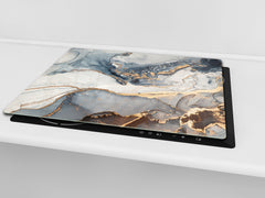 Chopping Board - Worktop saver and Pastry Board - Glass Cutting Board D23 Colourful abstractions: Artistic mixture of paints