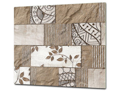 TEMPERED GLASS CHOPPING BOARD – Glass Cutting Board and Worktop Saver D26 Textures and tiles 2 Series: Sculpted tile texture