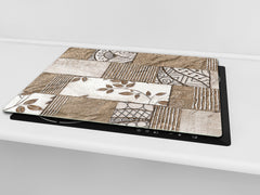 TEMPERED GLASS CHOPPING BOARD – Glass Cutting Board and Worktop Saver D26 Textures and tiles 2 Series: Sculpted tile texture