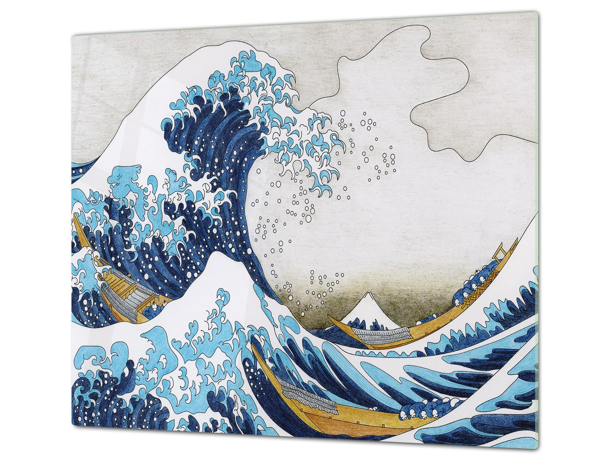 Glass Pastry Board 60D18: A great wave