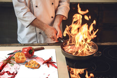 ORIGINALE tagliere in VETRO temperato – Copri-piano cottura a induzione; D04 Serie Bevande: Vino 11