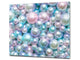 UNIQUE Tempered GLASS Kitchen Board –Scratch Resistant Glass Cutting Board –Glass Countertop MEASURES: SINGLE: 60 x 52 cm (23,62” x 20,47”); DOUBLE: 30 x 52 cm (11,81” x 20,47”); D29 Colourful Variety Series: Shiny pearls 2