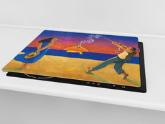 Glass Pastry Board 60D18: A date on fish